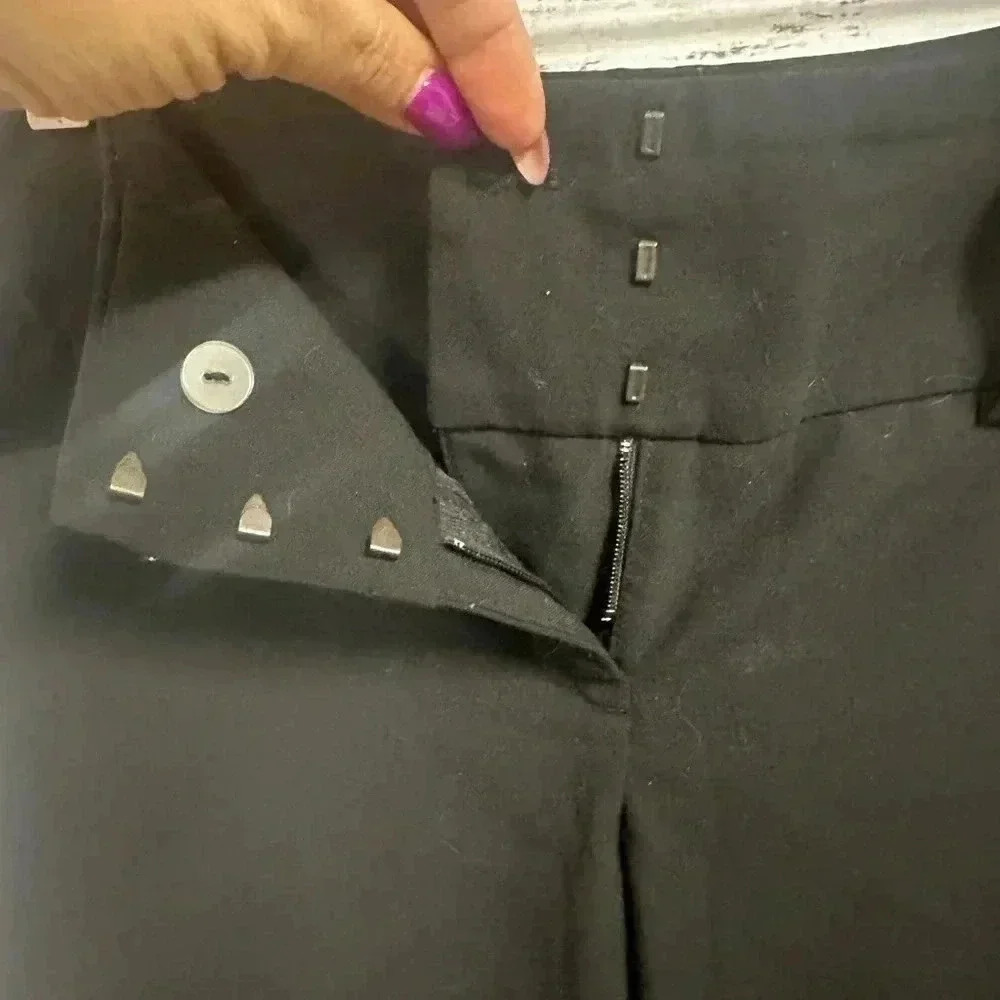 Express Editor Cropped Black Pants Size 2 - Picture 3 of 6